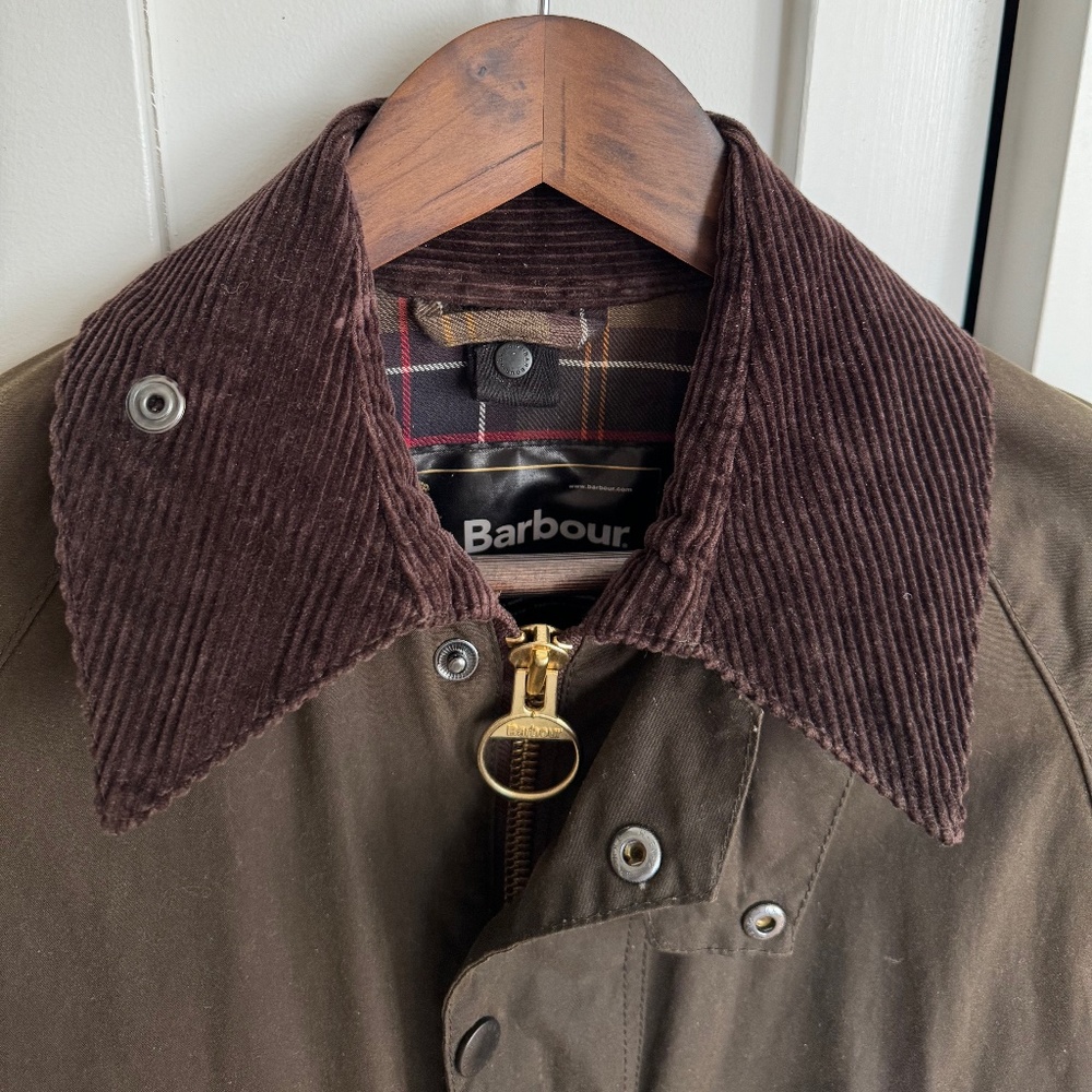 Barbour Beaufort Wax Jacket, Olive, L